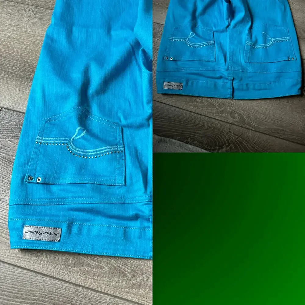 Justice Blue Crop Plus Size Jeans - Size 14.5